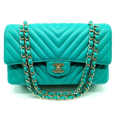 chanel torquoise chevron flap|best chanel flap.